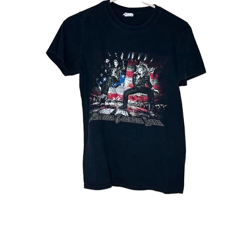 Florida Georgia Line Tour T-Shirt Men's Small Black Graphic Print Cotton Tee
